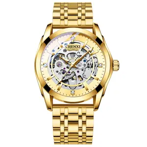 OIDEA Men's Automatic Mechanical Watch - Business Automatic Wristwatch, 36h Power Reserve, Waterproof Stainless Steel, Circular Dial, Luminous Analog Watch, Date Window, Luminous Hands, Rhinestone Markers, Adjustable Solid Band