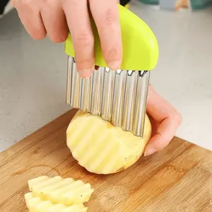 1pc stainless steel potato cutter, french fry cutter, wavy potato knife, Kitchen Vegetable Slicer, kitchen gadget, wave blade