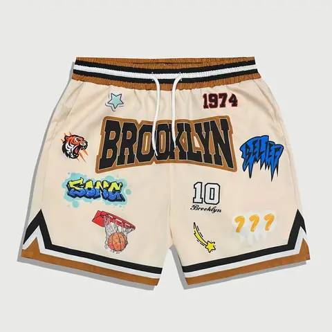 Striped Letter Print Wide Leg Drawstring Basketball Shorts, Graphic Print Shorts, Outdoor Workout Shorts, Athletic Shorts, Sporty Shorts, Campus Style, Perfect for Outdoor Activities, Youth Wear, Fitted Design, Shorts Sportswear