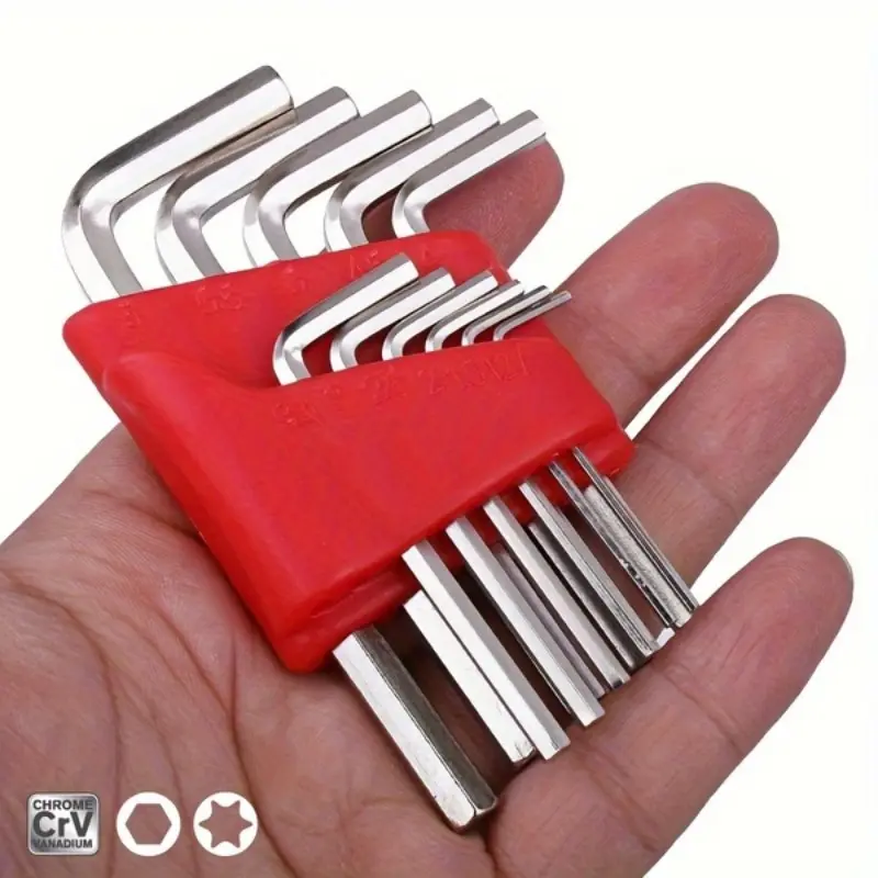 11 Piece Hex Wrench Set, Hex Wrenches Kit, Compact Portable Allen Key Tool Kit, Manual Hand Tools for DIY, Home Repair and Hardware Assembly, Essential Hardware Accessories, Durable