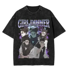Summer Jujutsu Kaisen Choso Anime Washed T Shirt Merch Oversize T-Shirts for Men Women Summer Short Sleeve Tee Clothing