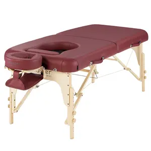 Master Massage 30'' Eva Portable Pregnancy Massage Table for Female Clients and Obese Individuals, Spa Salon Facial Bed for Pregnant Women- Multi Functional (Burgundy)