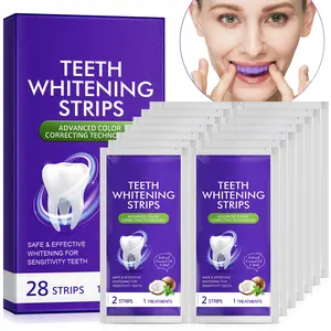 Yecuce Teeth Whitening Patches 14pcs, Mint Tooth Strips, Natural Coconut Oil & Mint, Gentle Formula, Advanced Color Correction, Brighten Teeth, Safe & Effective