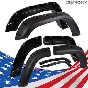 CROSSDESIGN Black Fender Flares Fits Jeep Cherokee XJ(4DR) Sport Utility 84-01 -Textured