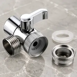 Multi-Function Faucet Adapter, Leak-Proof Quick Connect for Washer Shower Garden Hose, One-Click Dual Outlet Switching Valve, Multi-Size Fit Kitchen Bath Outdoor Tap
