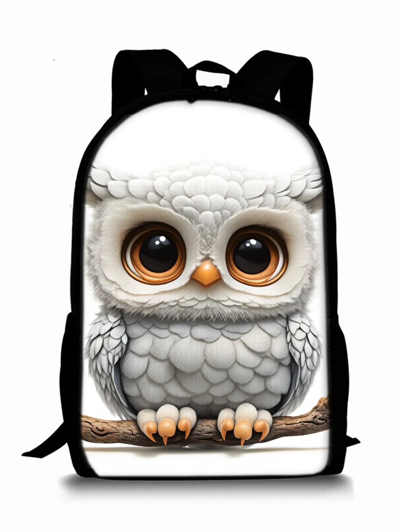 Cute Owl Print Single-layer Fluffy Backpack