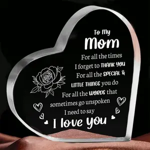 Gifts for Mom, Mom Gifts - Acrylic Keepsake - I Love You Mom Favorite Gift from Son,Perfect  Gift Ideas, Valentine's Day Gift