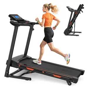 15% Auto Incline Treadmills 400LBS Heavy Duty 3.25HP Folding Electric Treadmill 8.5 MPH Speed Home Office Fitness with LED Display & APP Program