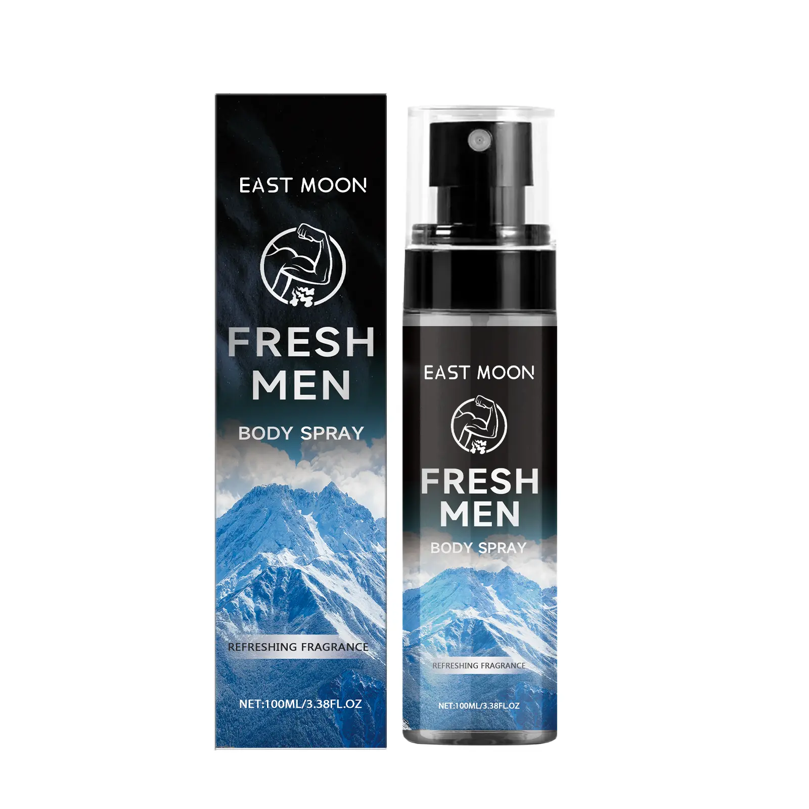 East Moon Men's Body Spray Body Moisture Lasting Fragrance Portable Elegant Charm Refreshing Spray