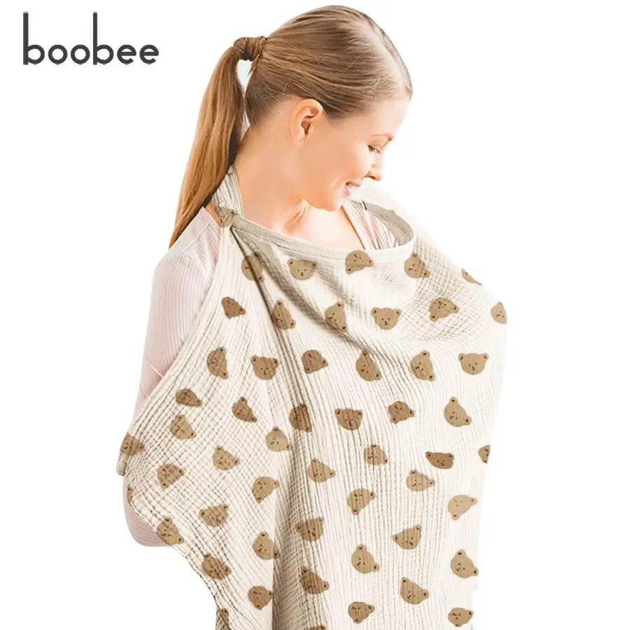 Cartoon Print Cute Mummy Mom Nursing Cover, Multifunctional Baby Feeding Cover, Breathable Nursing Apron for Car Seat, Stroller & Shopping Cart, Nursing Accessories, Essentials