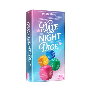 Relatable Let’s Get Deep Date Night Dice for Couples 4 Custom Themed Dice for Romantic Dates, Perfect for Spontaneous Adventures Eat Play Love Share
