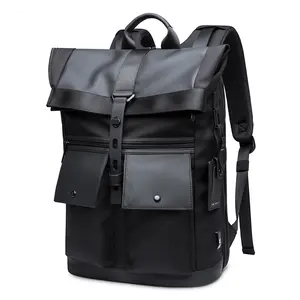 BANGE Breathable Oxford Black Waterproof Backpack for Men