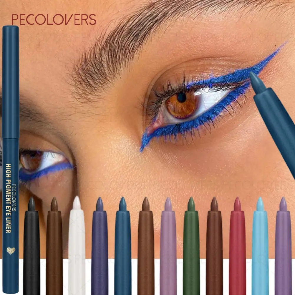 12pcs/set Colorful Waterproof Eyeliner Pen Cosmetic, Eye Makeup Supplies, Silky Smooth, Non-drying, Convenient and Durable, Anti-smudge, Creates Various Makeup Looks, Eye Makeup Products