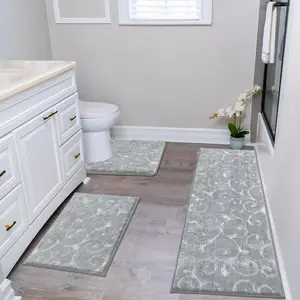 [Clearance] HEBE Washable Luxury Bathroom Rugs Absorbent Microfiber Bath Mat Runner Non Slip Long Bath Rugs For Bathroom Super Soft Area Rug Runner Machine Washable Plush Mats For Shower Floor Bathroom