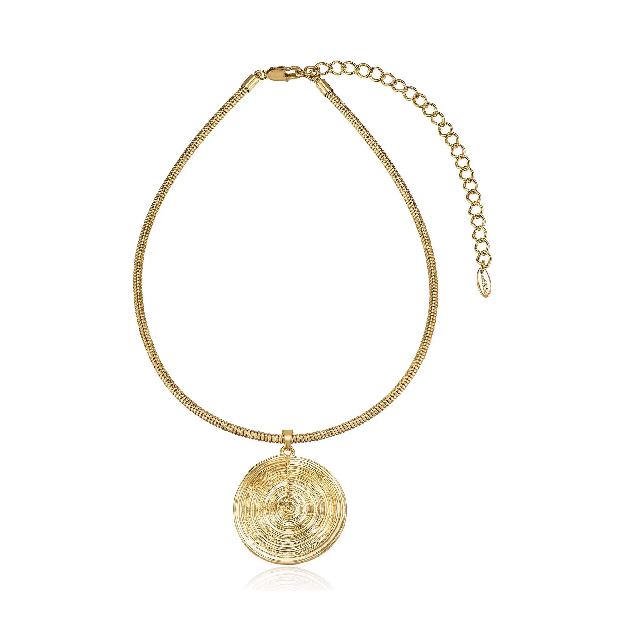Ettika Swirl Pendant Statement Choker Necklace Ettika Swirl Pendant Statement Choker Necklace