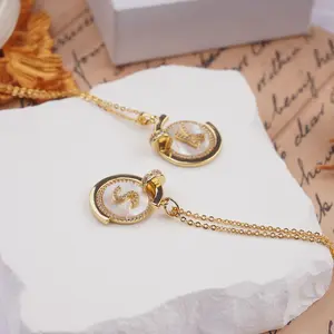 MINDEKA Jewelry Initial Letter Pendant Necklaces 14KGold Plated MOP Alphabet Necklace, Adjustable 17"-19" Chain for Women