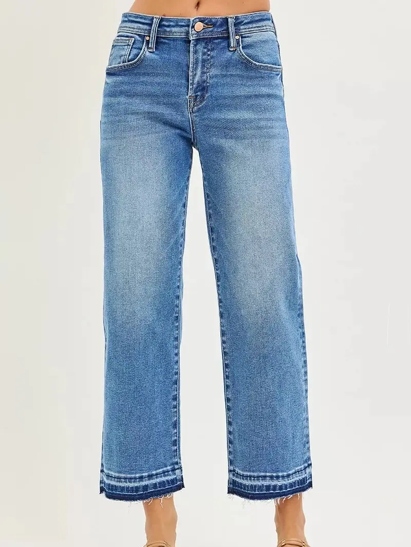 RISEN Full Size Slouchy Cropped Boyfriend Jeans Plus Size