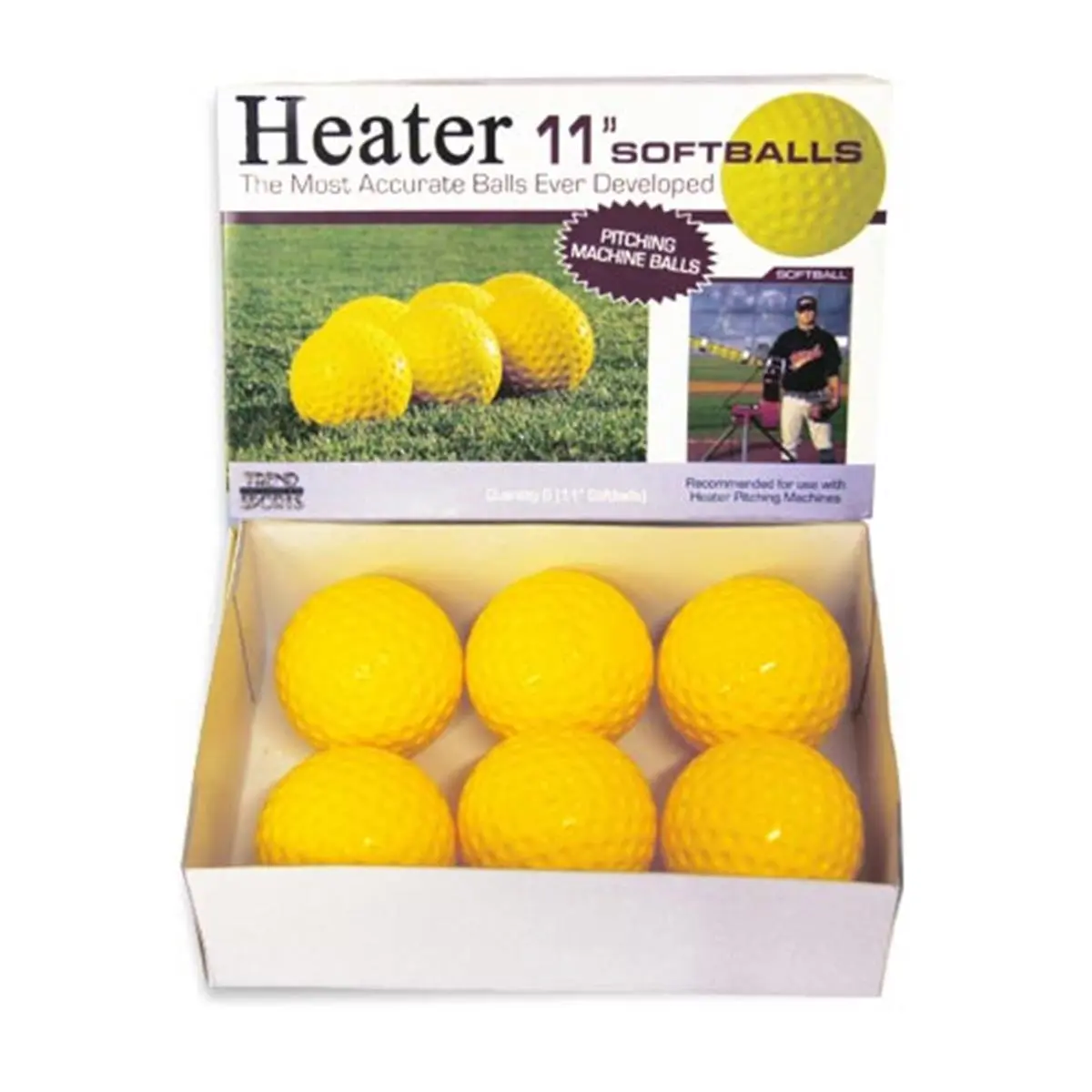 212 MAIN 11 in. Polyurethane Factory Molded Pitching Balls -'s Dozen, Heater-Compatiable Softball-Designed Training Balls
