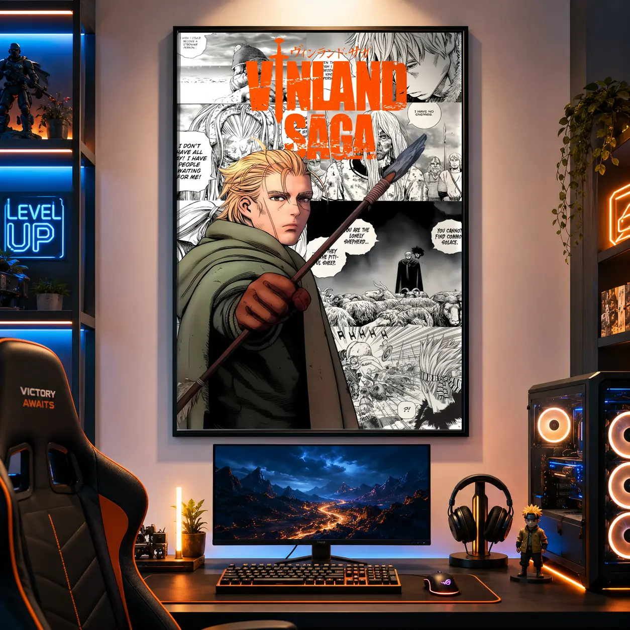 Vinland Saga Thorfinn Thorsson Poster - New Collection Artistic Design, Manga Panels Photo Print, Japanese Wall Decor, Canvas Print, Anime Room Decor, Viking Manga Gift for Fans