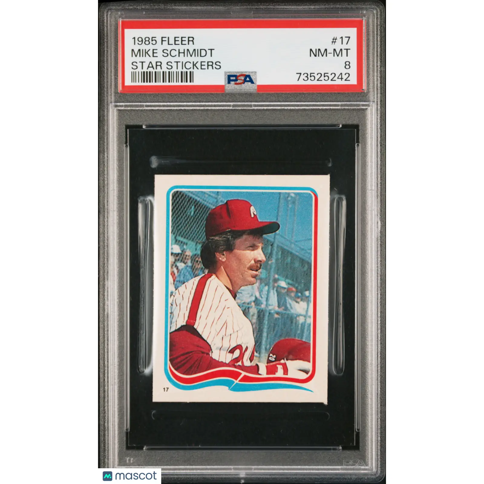 Mike Schmidt PSA 1985 Fleer Star Stickers Baseball #17 8 73525242