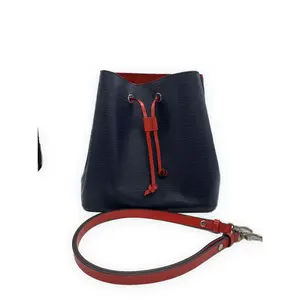 Pre-owned Louis Vuitton Epi leather Bucket Bags Noé MM Navy blue with red trim and interior Pristine S014260408017