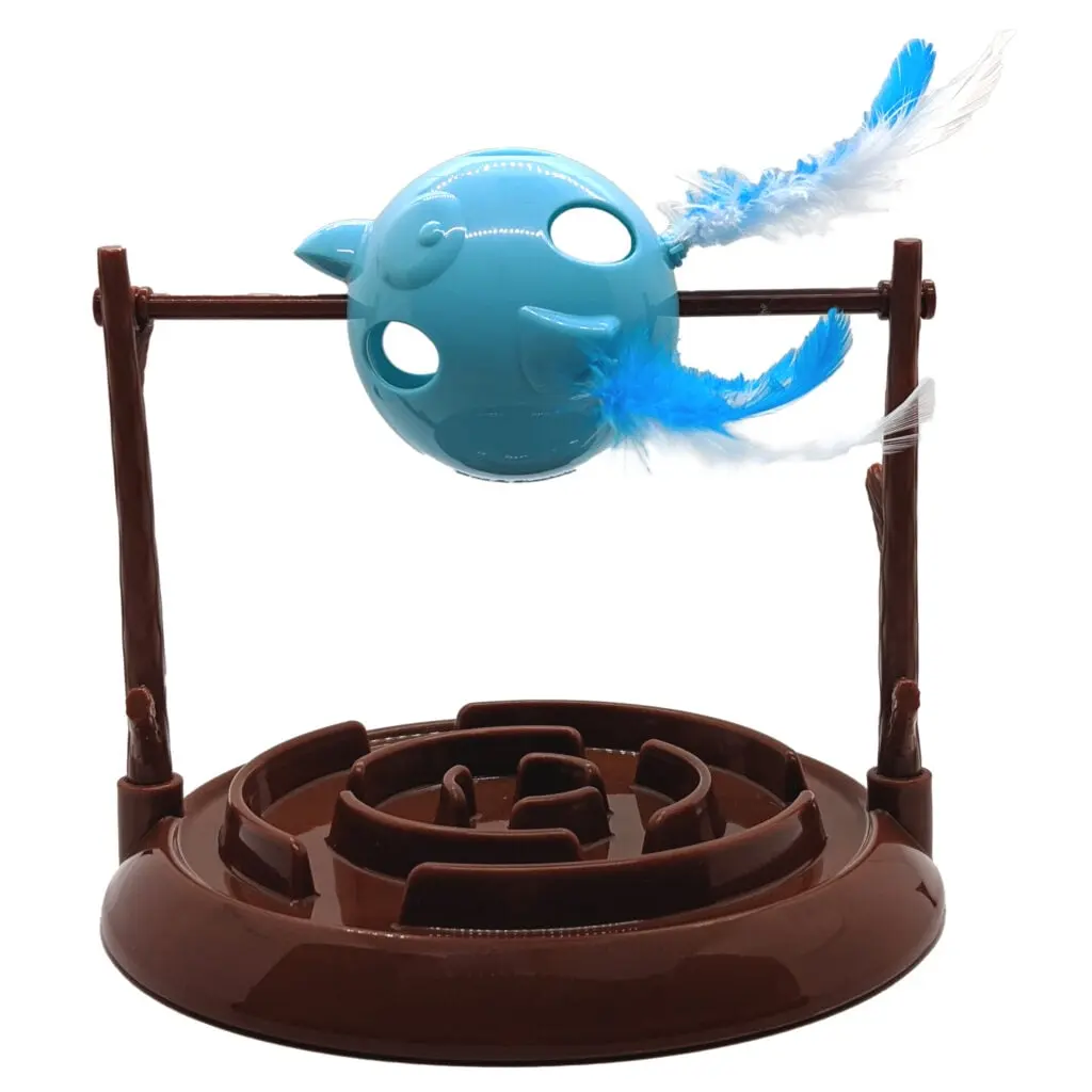 Doc & Phoebe Twirly Bird Snacker Cat Toy - 77466 Model, 7 in., Single Unit, Engages Play (Pet Supplies Accessory), Twirling Bird