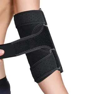 Unisex sports elbow brace for arm and elbow joint, anti-collision, non-slip, pressurized, breathable, adjustable steel plate elbow support