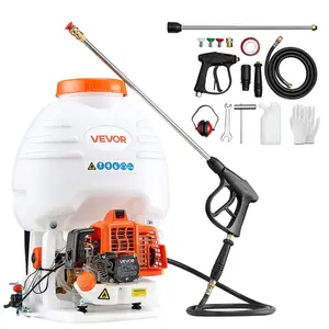 【FathersDayGift】VEVOR Gas Powered Backpack Sprayer, 26.5CC 0.9HP Engine, Garden Sprayer with 5 Gallon Tank, Large Area Coverage, Lawn Spraying Machine with 24 in Wand & Nozzles for Efficient Gardening & Farming