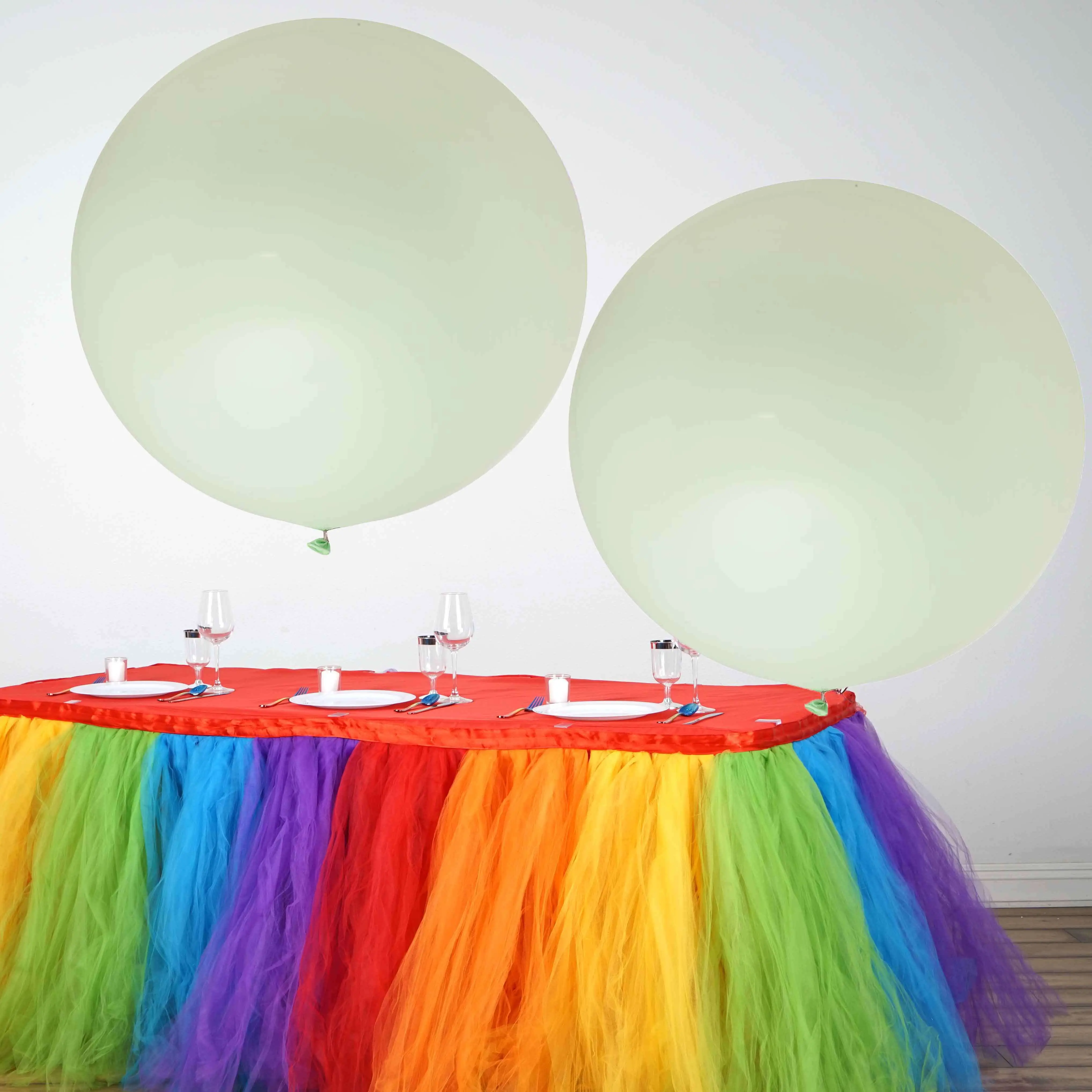 2-Pack 32" Premium Matte Pastel Mint Latex Balloons - Helium & Air Compatible, Choking Hazard Balloon, Colorful Balloons for Hanging Decor, Baby Shower, Wedding, Ceiling & Party Decor, Balloon Decor