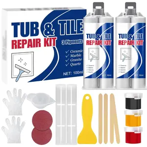 Tile Repair Kit - Porcelain Repair Kit for Repairing , Chips, , Hole on Bathtub and Shower Tray, Ceramic Repair Filler for , Fiberglass,  Restoration of Marble Countertop