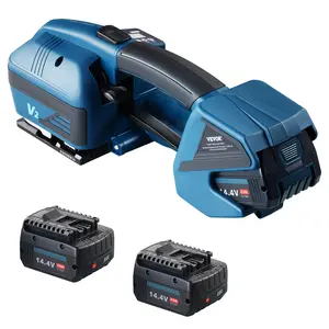VEVOR Electric Strapping Machine, for 0.35"-0.63" PP PET Straps, Portable Electric Banding Tool with Digital Display, 2 x 4000mAh Battery Powered Automatic Strapping Tool for Packaging Box Pallet