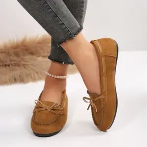 Womens Warm Slip On Light Slippers Indoor Outdoor Warm Loafers Cozy House Shoes with Durable Rubber Sole