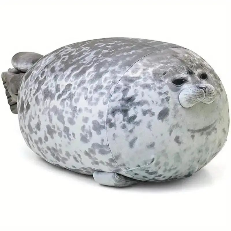 17.6Inch Chubby Blob Seal Pillow, Large Seal Plush Pillow, Soft and Cute Seal Stuffed Animal Toy for Kids and Adults, Great Gift Idea for Christmas, Birthdays and Anniversaries
