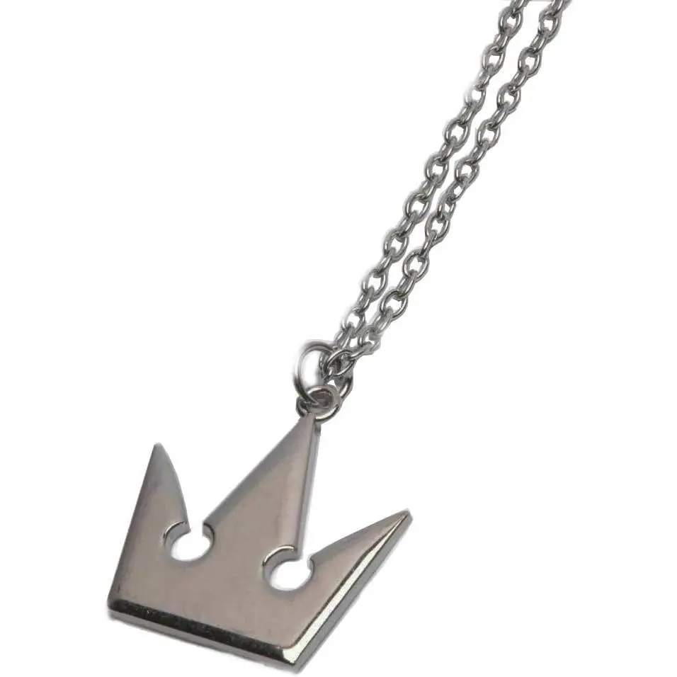 yakangda Kingdom Hearts Sora Necklace Plated Halloween  Costume Sora Necklace  Crown Pendant Necklace Accessory