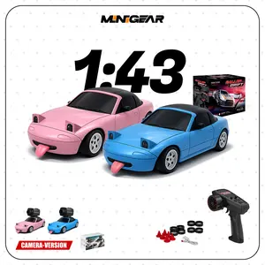 MiniGear 1/43 Full Proportional RC Drift Car – Standard or 720P HD FPV Camera Version with Built-in Gyro Stability System, LED Lights, Dual Speed, Detachable Body & USB Rechargeable – Premium Drift Model for RC Fans