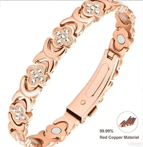 ~Women's Pure Copper Bracelet – Magnetic Therapy Wristband, Adjustable, Infinite Clover Pattern. Mother's Day Deal: Perfect Gift for Mom tiktokshopspringglowup