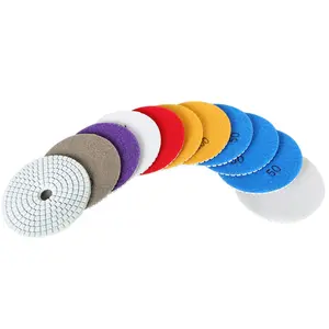 Diamond Polishing Pads Wet/Dry Set of  Fit For Polishing 12 Pack 4 Inch