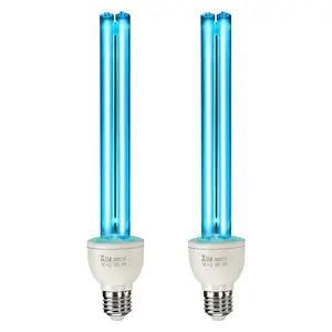 VEVOR UV Light Bulb, 2 Pack, 25W Replacement Ultraviolet UVC Lamp with Ozone, 253.7 nm + 185 nm Wavelength UVO Light Bulb, E27 Universal, for 400 sqft Living Room, Classroom, Office, Restaurant