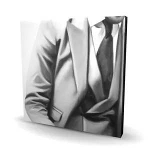 212 MAIN C1RC363604W25D 36x36 in. Minimalist Elegant Businessman Photo Print Artwork, Modern Home Decor, Wall Decoration for Living Room