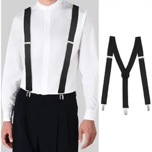 X&Y Back Hidden Suspender Under Clothing Heavy Duty Work Suspenders for Men Women Suspenders with Clips,1.4" Adjustable X-Back for Work, Adjustable Suspenders with Elastic Strap For Jeans, Suspenders Synthetic Leather Multifunctional Wide Fit