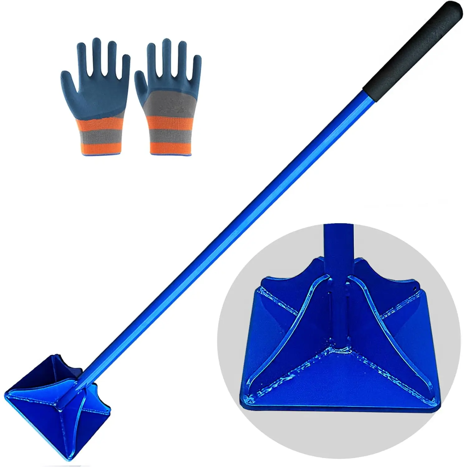 Fully Welded Steel Tamper 8"x8" with 45 inch Handle Garden Landscaping Rammer for Earth, Soil, Asphalt, Gravel and Dirt Compaction Levelling Paver Tool