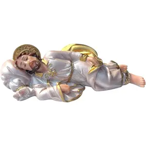 Sleeping Saint Joseph Statue - 6" White with  Trim | Terror of Demons | Patron Saint of  Universal Church, Fars, Families, Workers & Peaceful Death