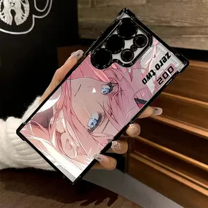Zero Two Darling in The Franxx Phone Case Compatible with Samsung Galaxy S25 S24 S23 S22 S21 FE Ultra Plus 4G 5G Shockproof Transparent Soft Back Cover