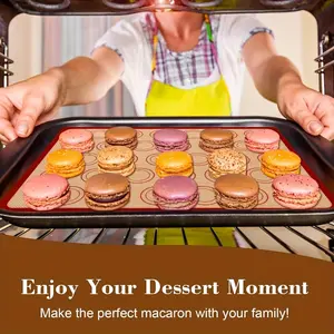 2pcs, Silicone Baking Mat, Non-Stick Reusable Baking Mats, Perfect for Cookie, Macarons, Bread, Pastry Reusable Heat Resistant Baking Mats,  Baking Tools, Baking Utensils Supplies, Kitchen Must-Have for Perfect Bakes
