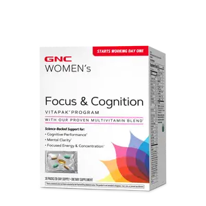 GNC Women's Focus & Cognition Vitapak Program (30 Servings) Fitness Supplement