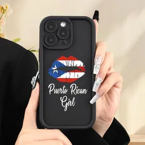 Red Lip Print Smartphone Cover, 1.2mm Shockproof Silicone TPU Bumper Casing - Durable Soft Drop Protection, Stylish Tech Accessories Compatible with iPhone 15/16/17 Series