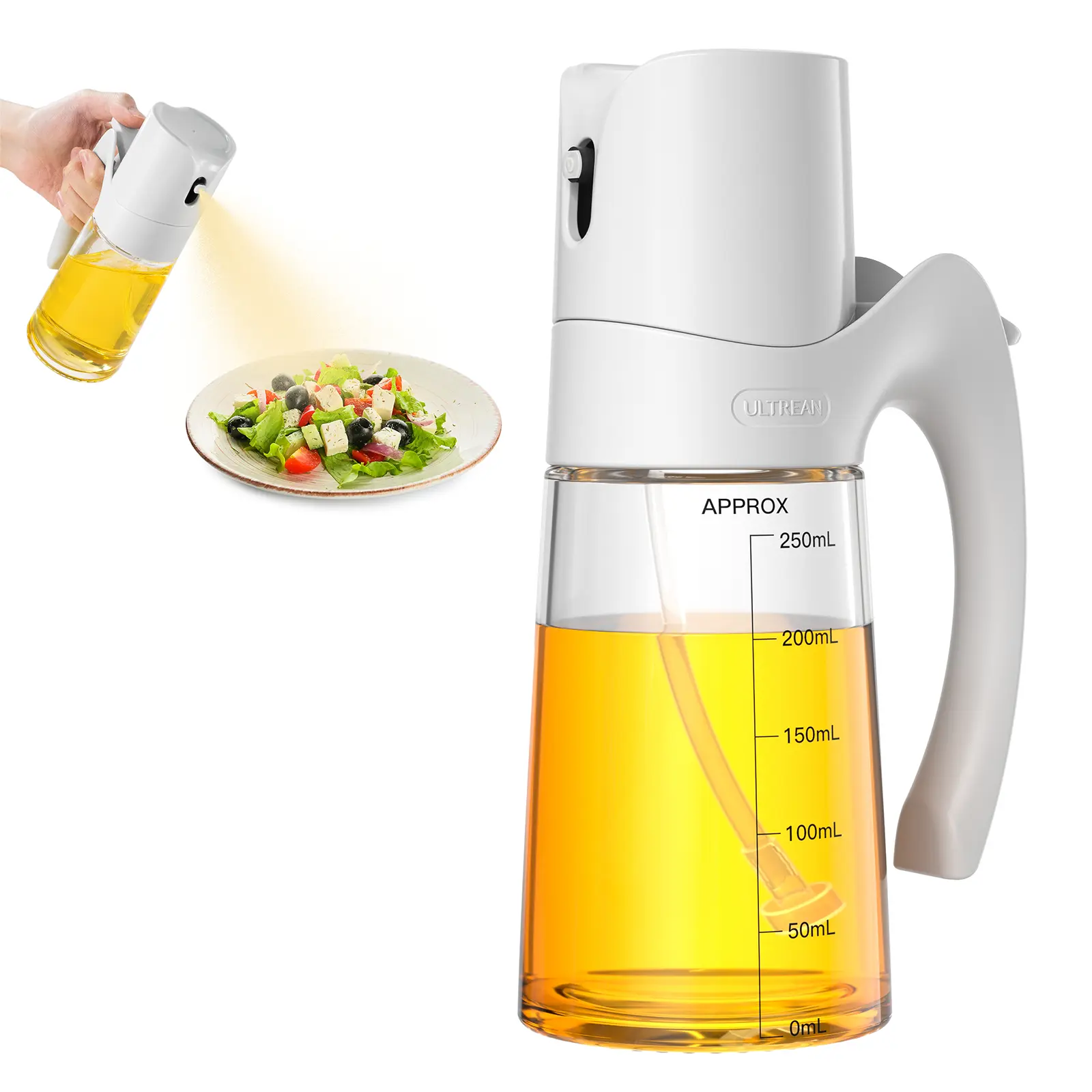 Ultrean Oil Sprayer for Cooking 10oz/300ml Olive Oil Dispenser Bottle, Fine Mist Oil Mister for Air Fryer, BBQ, Baking, Salad, Grilling & Roasting, Leak-Proof Kitchen Gadget,back to school,back to school haul
