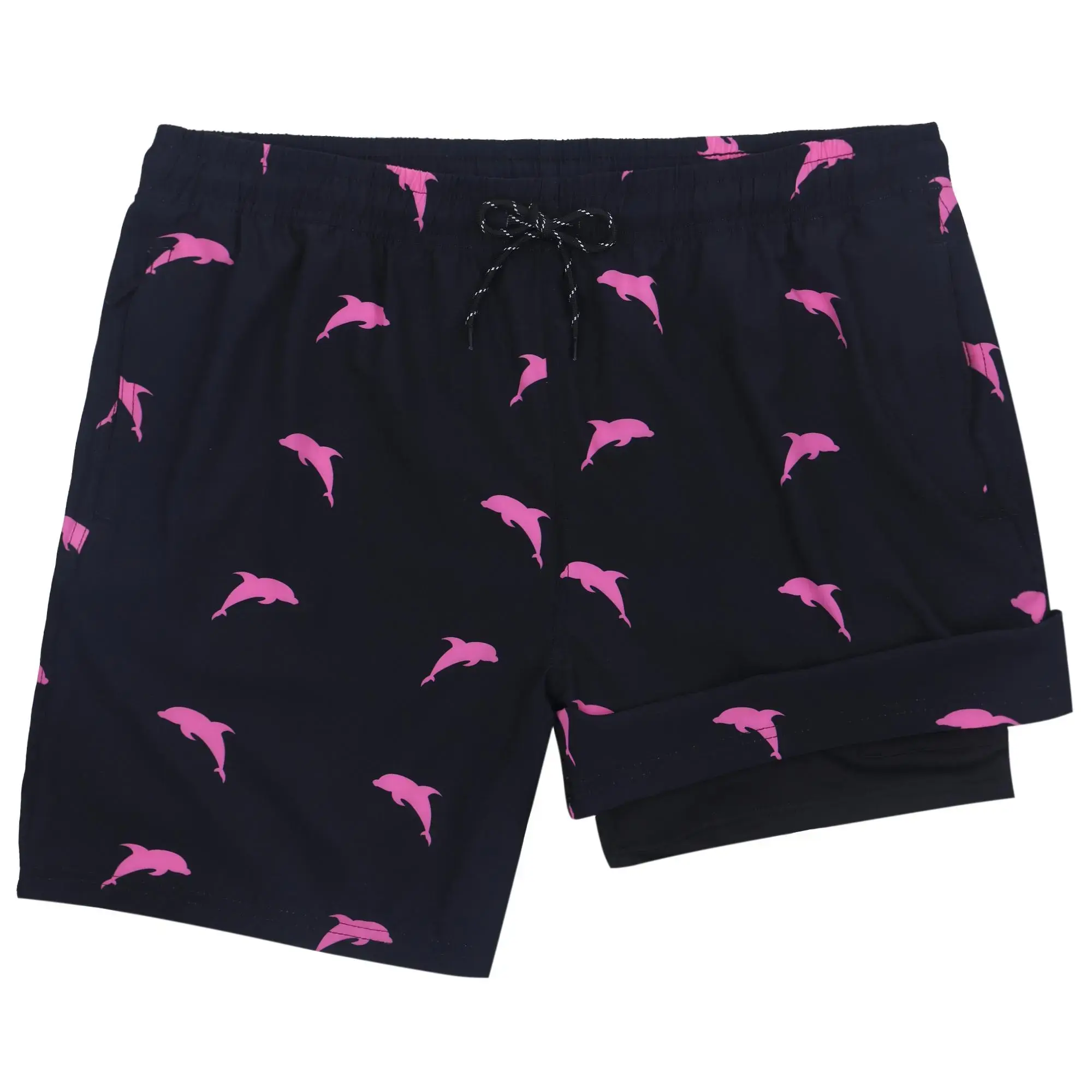 Men's Quick-Dry Swim Trunks with Supportive Compression Liner, Swimsuit Shorts for Beach Water Activities