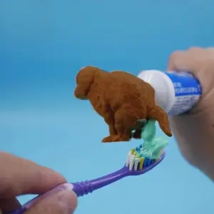 Funny Dog Poop Toothpaste Dispenser, Fun Dental Gift Hat, Perfect for Halloween, Christmas, Easter, Valentine's Day, Independence Day, Toothpaste Squeezers