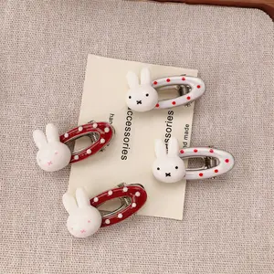 Hair clip, cute Miffy hair clip, hollow dot hair clip, cute Miffy hair clip